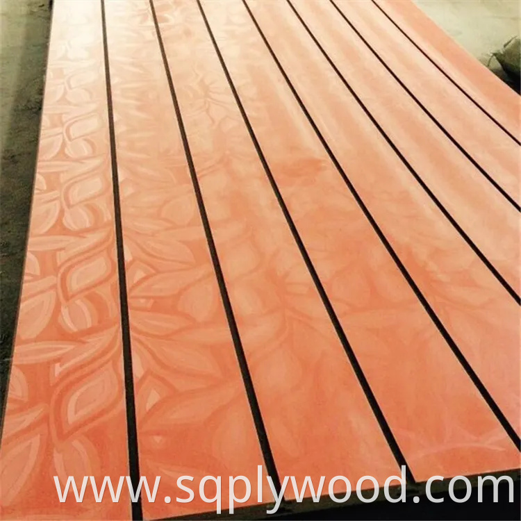 Grooved / Slot Melamine MDF Board with 11 Aluminium Strips